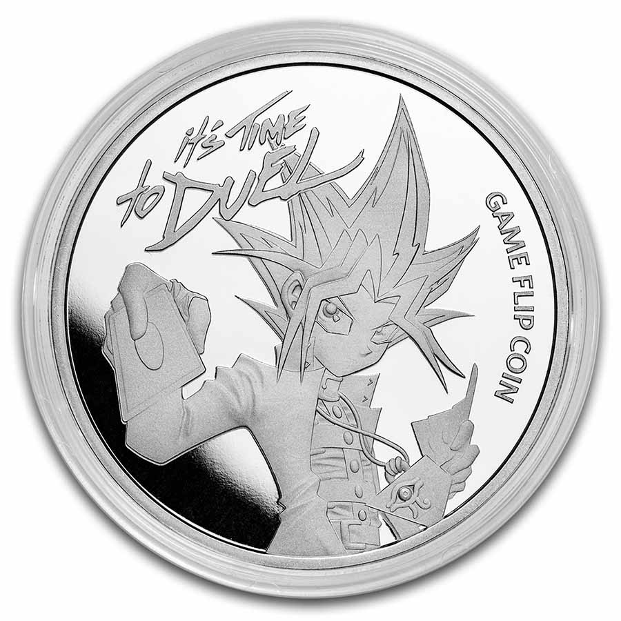 2023 Niue 1 oz Silver $2 Yu-Gi-Oh! Game Flip Coin 25th Anniv